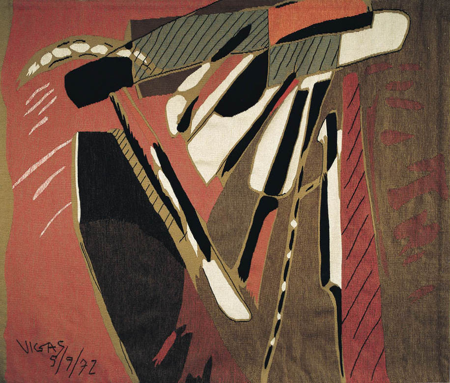 <b>GUAJOLOTE</b>, 1972 <br> Tapestry. Low-warp. Xonatatlan Atelier, Mexico | Tapiz. Bajo lizo. Atelier de Xonatatlan, México<br> 86.61 x 70.86 in | 220 x 180 cm 
