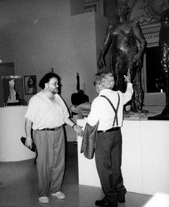 Jean Raoul Moulin and Oswaldo Vigas at the La Monnaie Museum in Paris, 1993