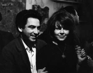Oswaldo Vigas with Janine Vigas. Vigas' studio at Hotel D'Aubusson, Paris, 1964