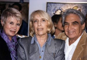 Madame Doucet, Maya Picasso and Oswaldo Vigas, during the opening of Vigas’ exhibition, Obras Recientes, Corinne Timsit Gallery, Paris, 1994