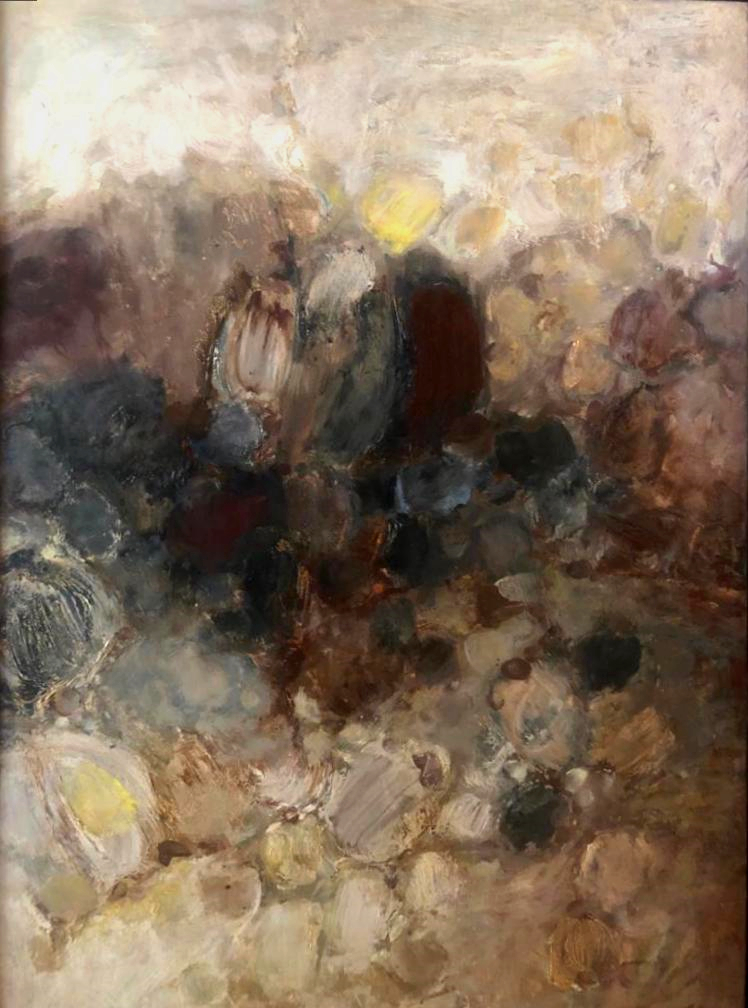 <b>PAISAJE MÍTICO BLANCO</b>, 1960 <br> Óleo sobre tela | Oil on canvas<br> 92 x 65 cm | 36 1/4 x 25 9/16 in. 