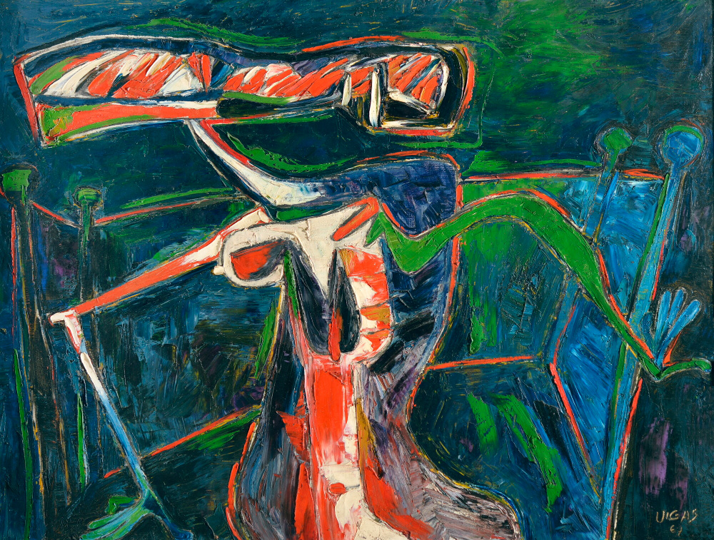 <b>SEÑORA DE LA MOLICIE</b>, 1967 <br> Óleo sobre tela | Oil on canvas<br> 88,5 x 116 cm | 34 13/16 x 45 11/16 in. 