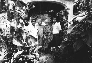 Oswaldo Vigas, Victoria Vigas, Doña Nieves Linares de Vigas (Ayo) and Herman Vigas, Valencia, Venezuela, 1980s