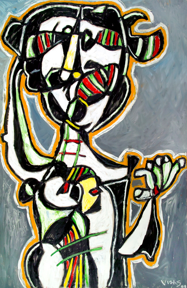 <b>DE LA SERIE 'CURANDERAS' XI</b>, 2009 <br> Óleo sobre tela | Oil on canvas<br> 200 x 130 cm | 78 3/4 x 51 3/16 in. 