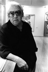 Oswaldo Vigas during his exhibition Oswaldo Vigas: La obra reciente, Grupo Li-Centro de Arte, Caracas, 1995
