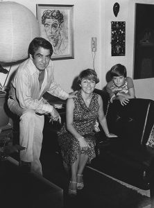 Oswaldo, Janine and Lorenzo Vigas, at their house in Los Dos Caminos, Caracas, 1978