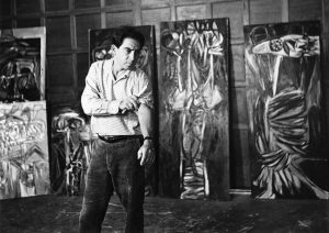 Oswaldo Vigas in his studio in La Parroquia, Merida, 1967