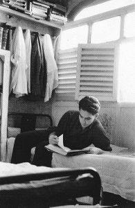 Oswaldo Vigas in his room, Caracas, 1951-52