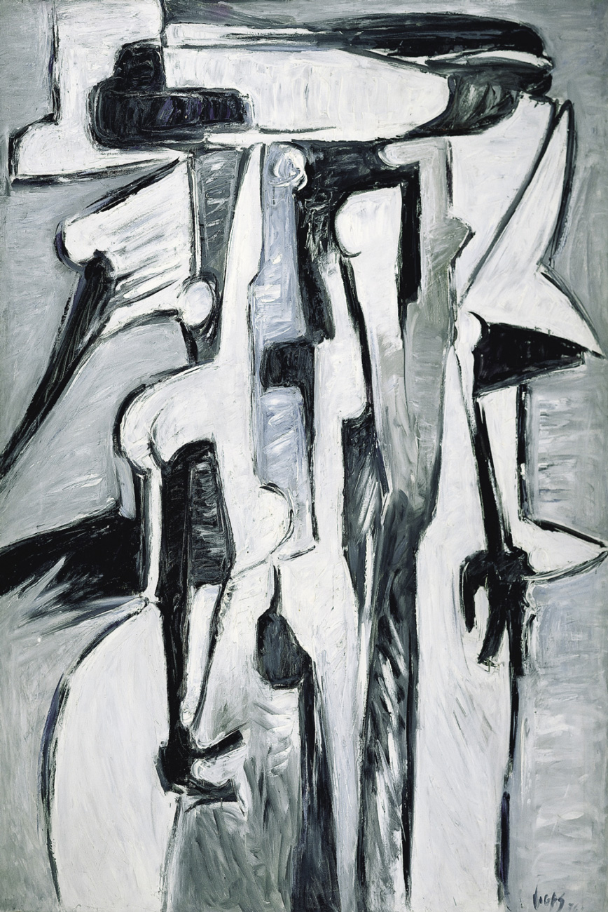<b>AGORIFERA GRIS</b>, 1976 <br> Óleo sobre tela | Oil on canvas<br> 205 x 137 cm | 80 11/16 x 53 15/16 in. 