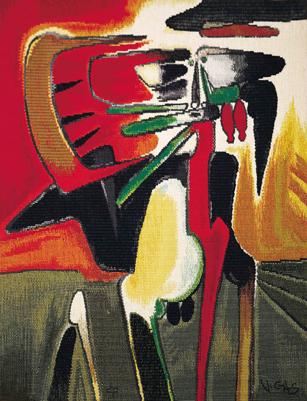 <b>HERMAFRODISTA</b>, 1985 <br> Tapestry. Low-warp. Saint-Cyr Atelier, Chantilly, France | Tapiz. Bajo lizo. Atelier de Saint-Cyr, Chantilly, Francia<br> 51.18 x 43.30 in | 130 x 110 cm 