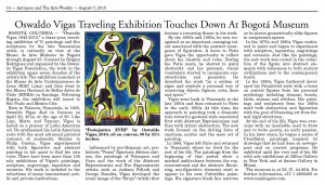Oswaldo Vigas Traveling Exhibition Touches Down at Bogota Museum
