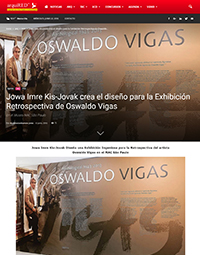Jowa Imre Kis-Jovak creates the design for the Retrospective Exhibition of Oswaldo Vigas