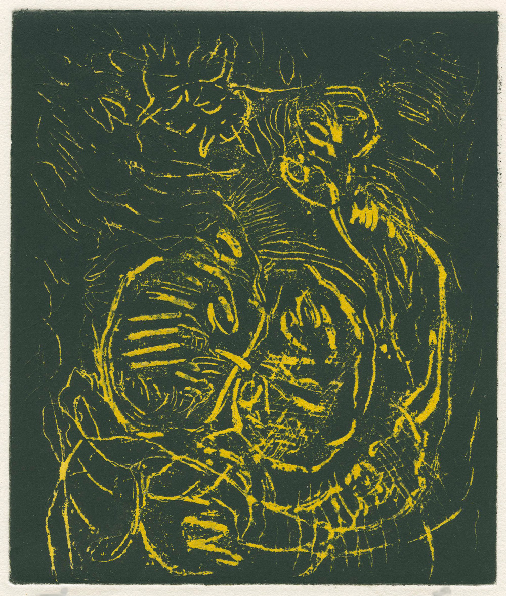 <b>AVE Y PERSONAJE V</b>, 1963 <br> Aguafuerte | Etching<br> Plancha: 18 x 14,5 cm | Plate: 7.08 x 5.701 in 