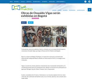 Oswaldo Vigas’ works will be exhibited in Bogotá